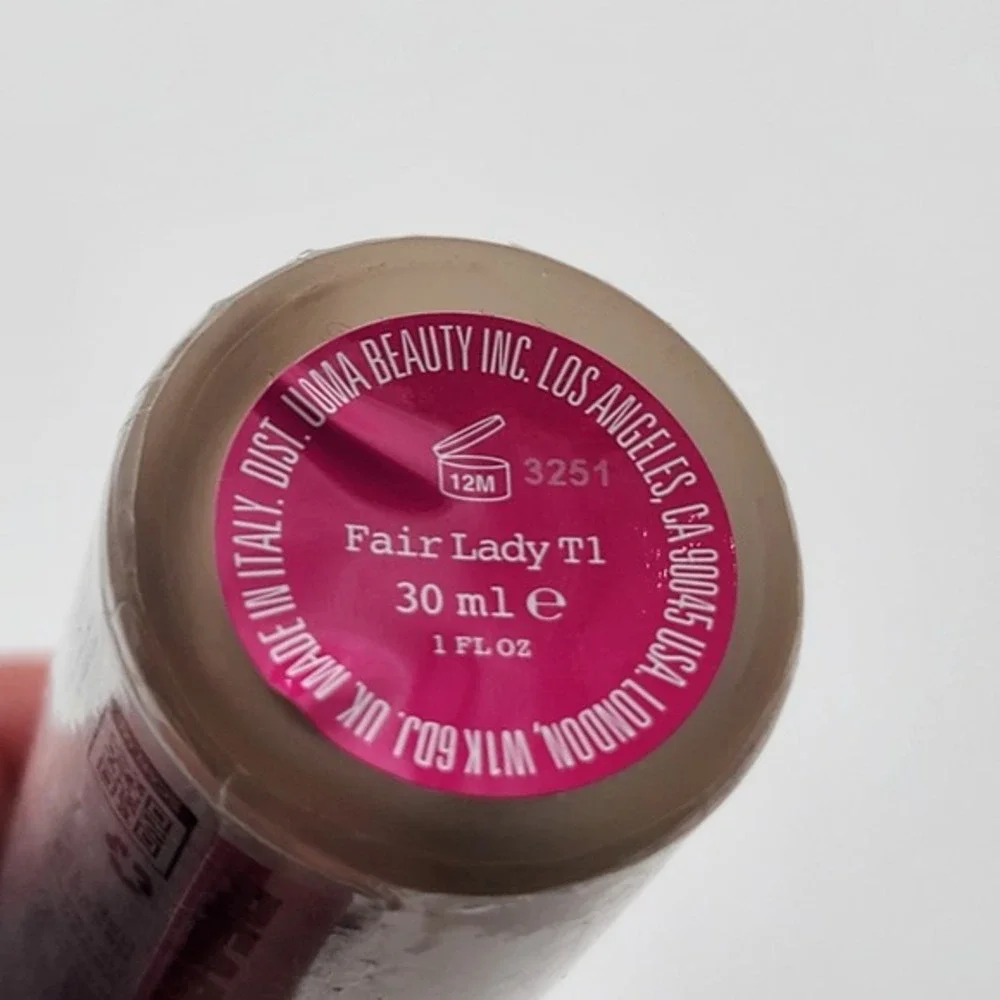 UOMA by Sharon C Flawless IRL Skin Perfecting Foundation Fair Lady T1 1 Oz New